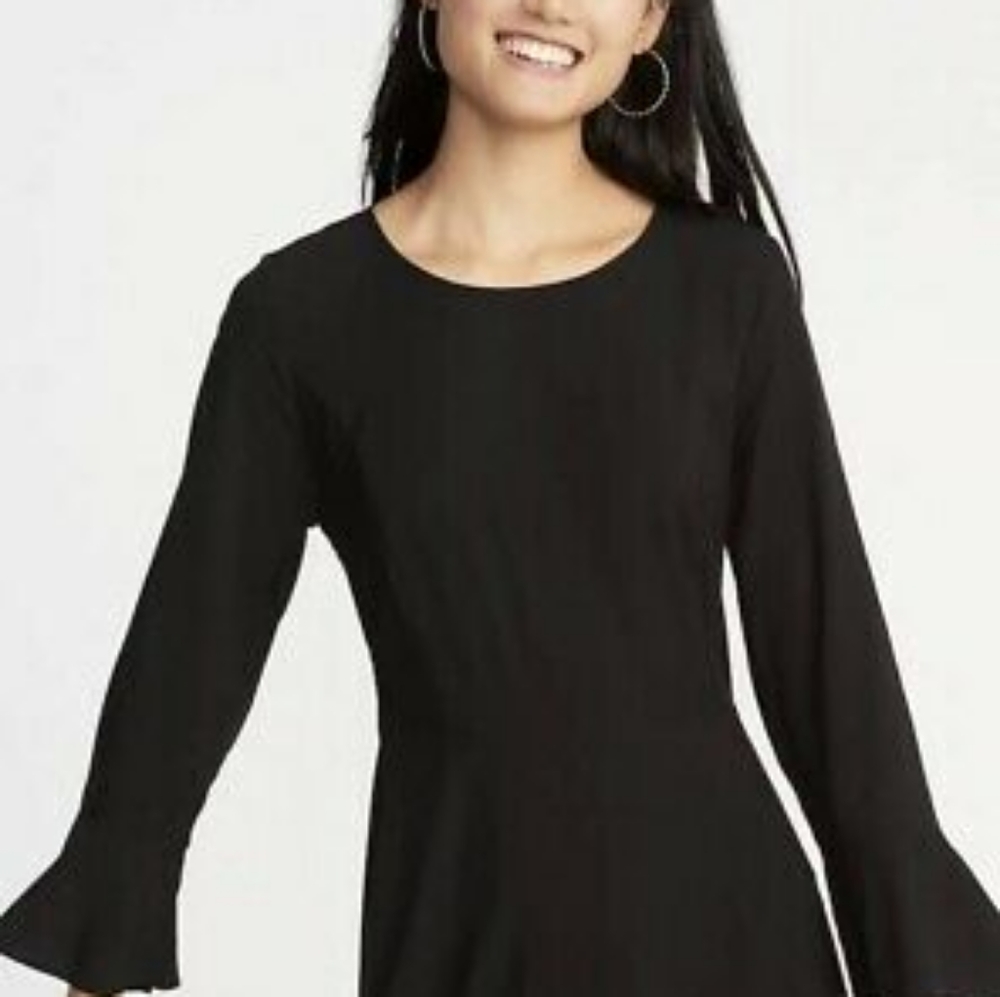 New Old Navy Black Fit Flare Dress